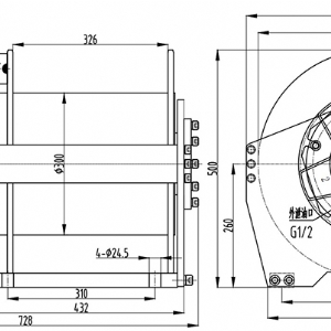 ST60H液壓絞車(雙滾筒)